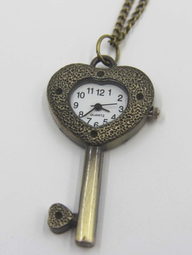  Exquisite Key Shaped Pocket Watch Sweater Necklace