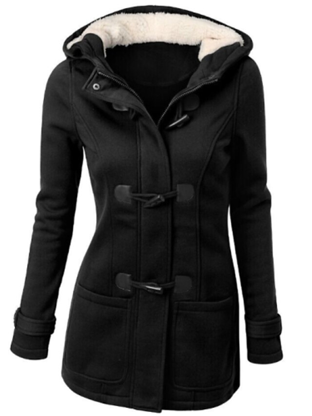  Women's Basic Coat - Solid Colored, Basic / Winter