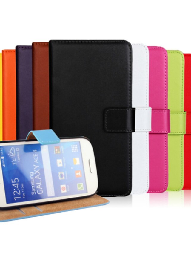  Funda Para Samsung Galaxy Ace Style LTE Cartera / Soporte de Coche / con Soporte Funda de Cuerpo Entero Un Color Cuero de PU