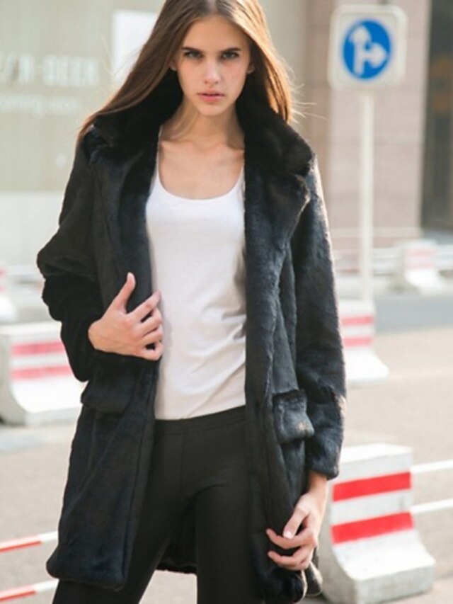 Ms fashion for autumn/winter warm imitation fur coat coat