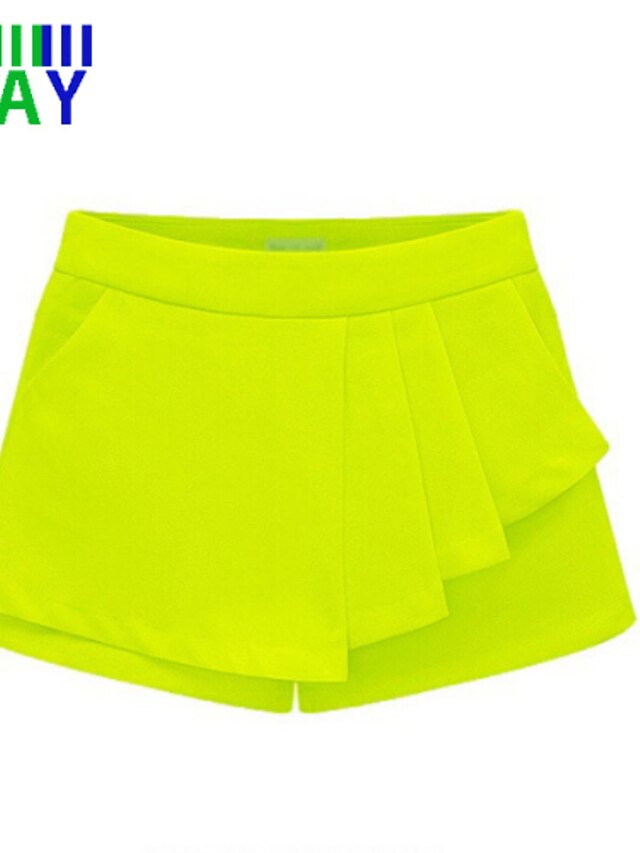  Women's Cute Shorts Pants - Solid Colored, Layered