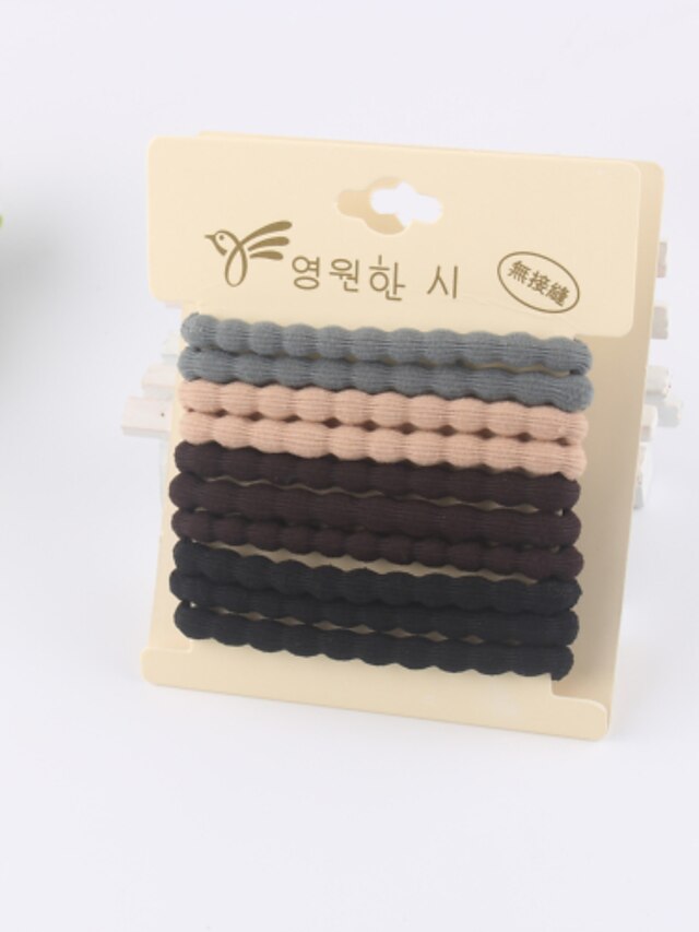  Kid's 10 pieces in Card High Quality Elastic Hair Bands