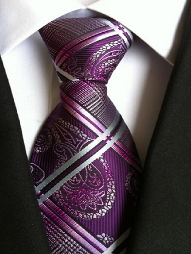  Men's Party / Work / Basic Polyester Necktie - Geometric Jacquard / Cute / Multi-color