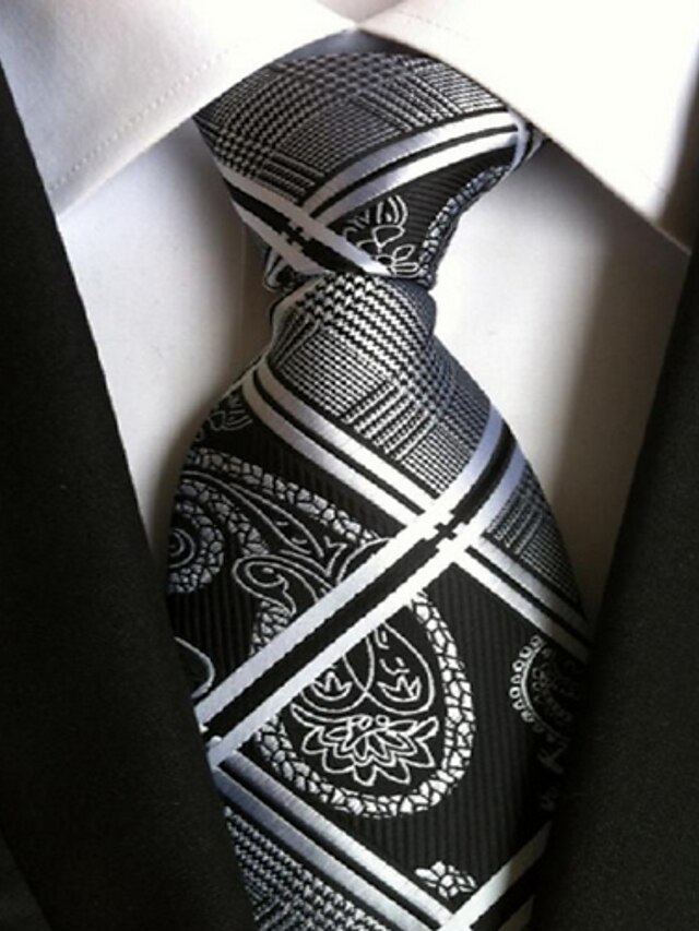  ربطة العنق هندسي رجالي - طباعة عمل / أساسي / حفلة