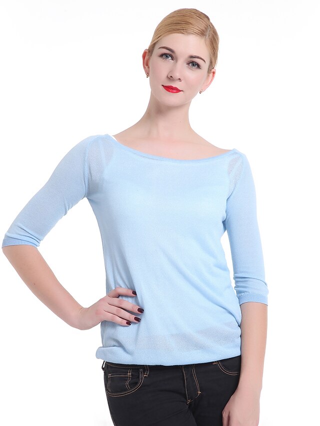  Women's Cotton Pullover - Solid Colored / Fall