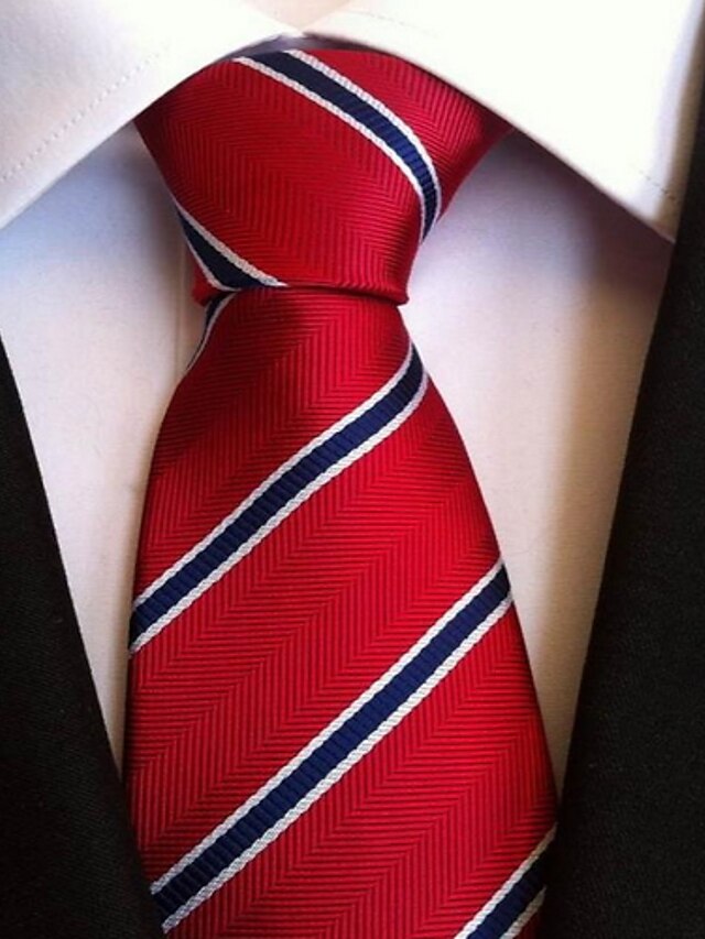 ربطة العنق مخطط رجالي عمل / أساسي / حفلة
