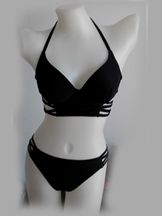  Vrouwen Sexy Black Beach Hot Bikini Swimwear Set