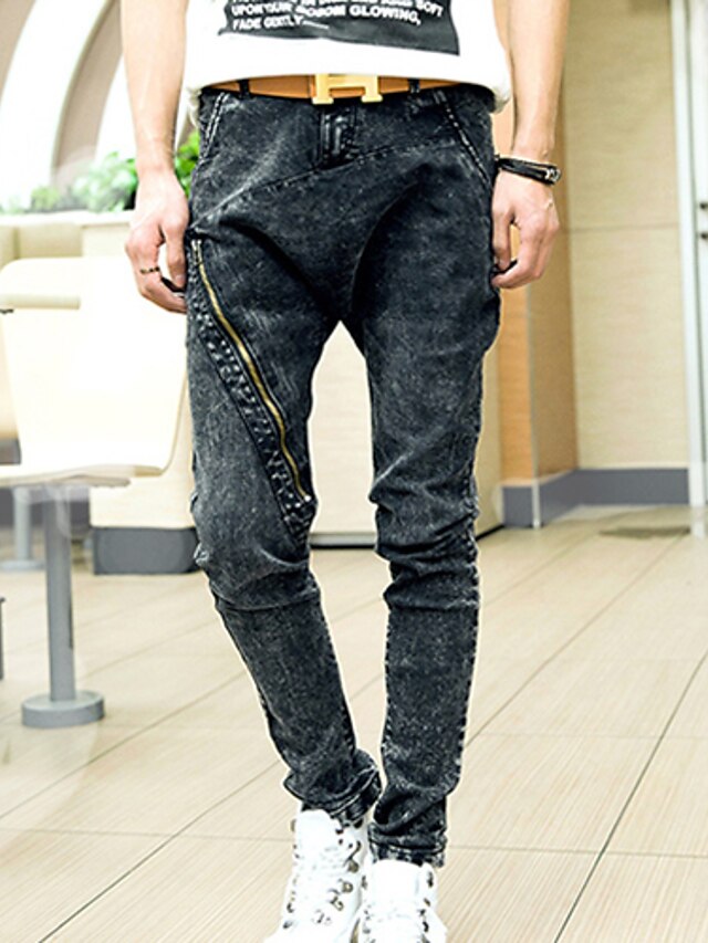  Men's Plus Size Sports Pants - Solid Colored Cotton Dark Gray
