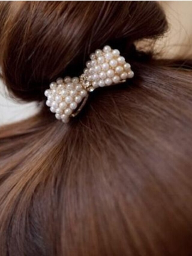  Fashion Diamante Elastic  Love Heart Hair Ring / Hair Band