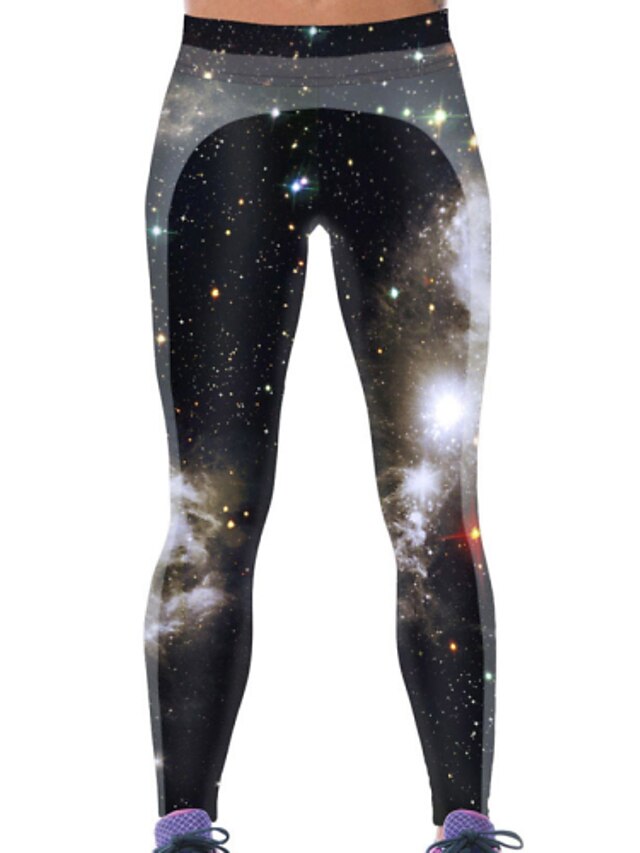  Women's Miraculous Galaxy World 3D Print Yoga Pants