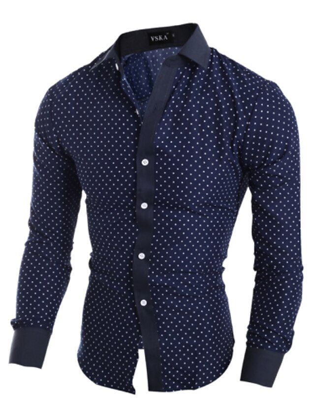  Camicia Per uomo Stoffe orientali Tinta unita Colletto classico - Cotone