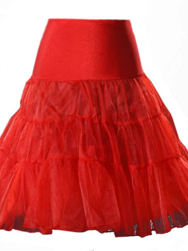  Mujer Tutús Noche Algodón Línea A Faldas - Malla, Un Color Morado Amarillo Rojo S M L