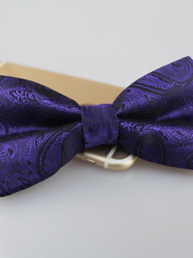  Men's Party / Work / Basic Polyester Bow Tie - Geometric Print / Cute / Purple