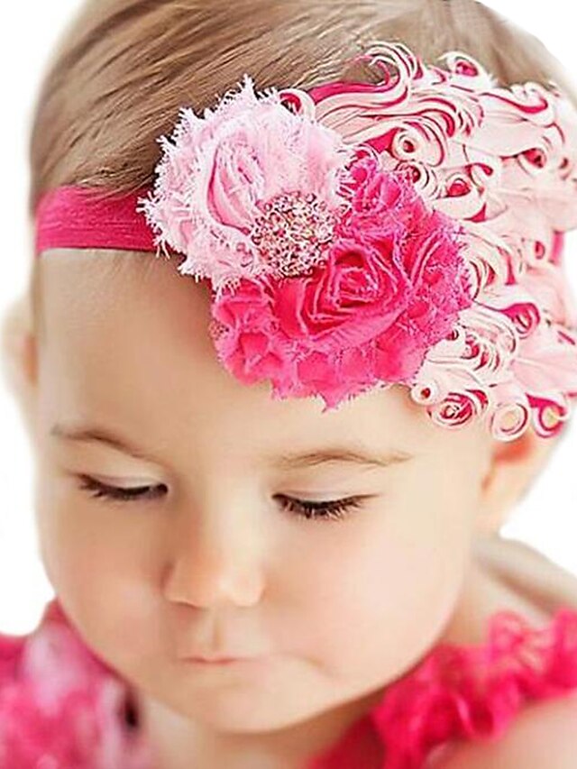  Kid's Cute Feather Flowers Headband(6 Month-3Years Old)