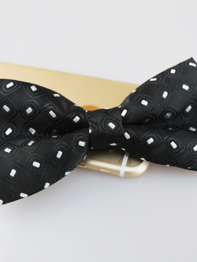  Men's Party / Work / Basic Polyester Bow Tie Print / Cute / Black
