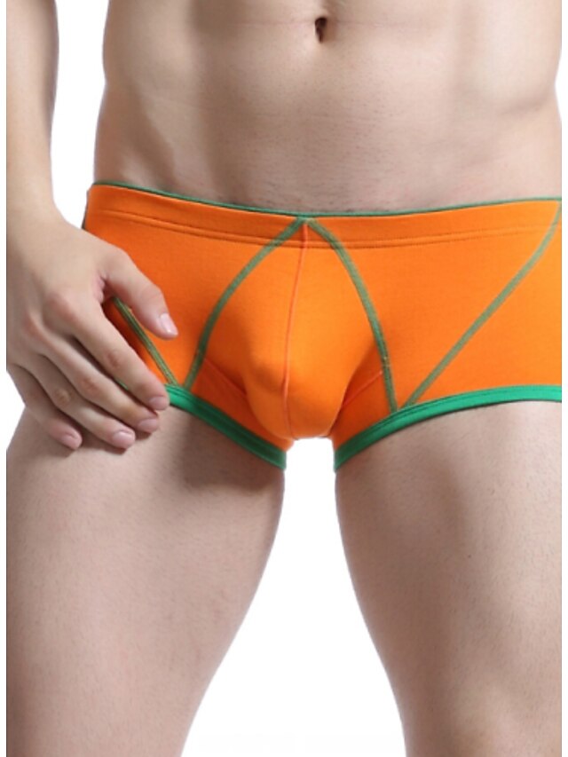  Men's Color Block Boxer Briefs Underwear