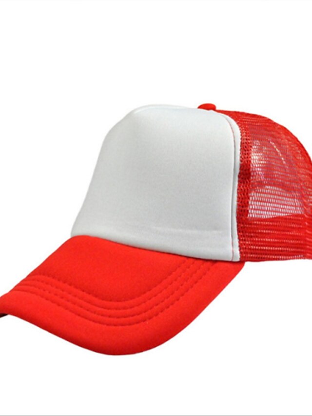  אביב קיץ אדום ורוד כחול בהיר כובע בייסבול כותנה תערובת כותנה רשת וינטאג' מסיבה עבודה יוניסקס / חמוד / כובעים