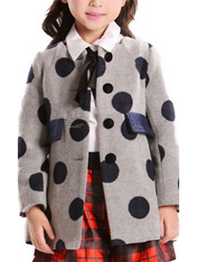  Girls' Jacket & Coat Long Sleeve Dot Nylon 3D Printed Graphic