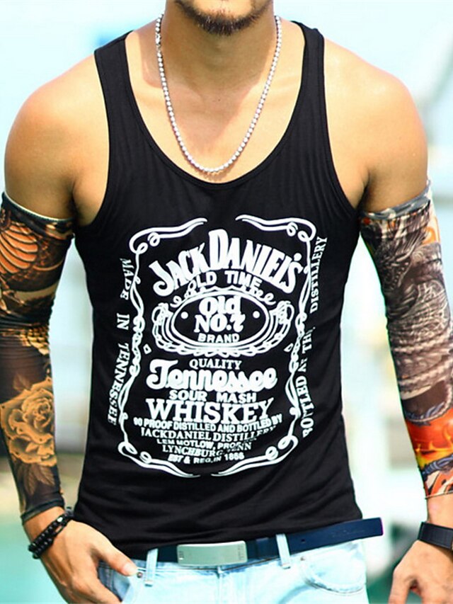  PX  Men'S Summer Trend  Printing Sleeveless Vest Tank Tops