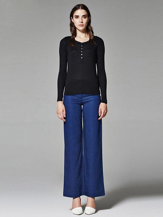  ZigZag® Women's Round Neck Long Sleeve T Shirt Black - 11028