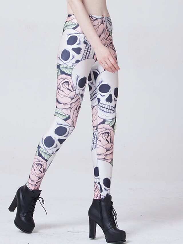  Women's Print Legging - Floral White