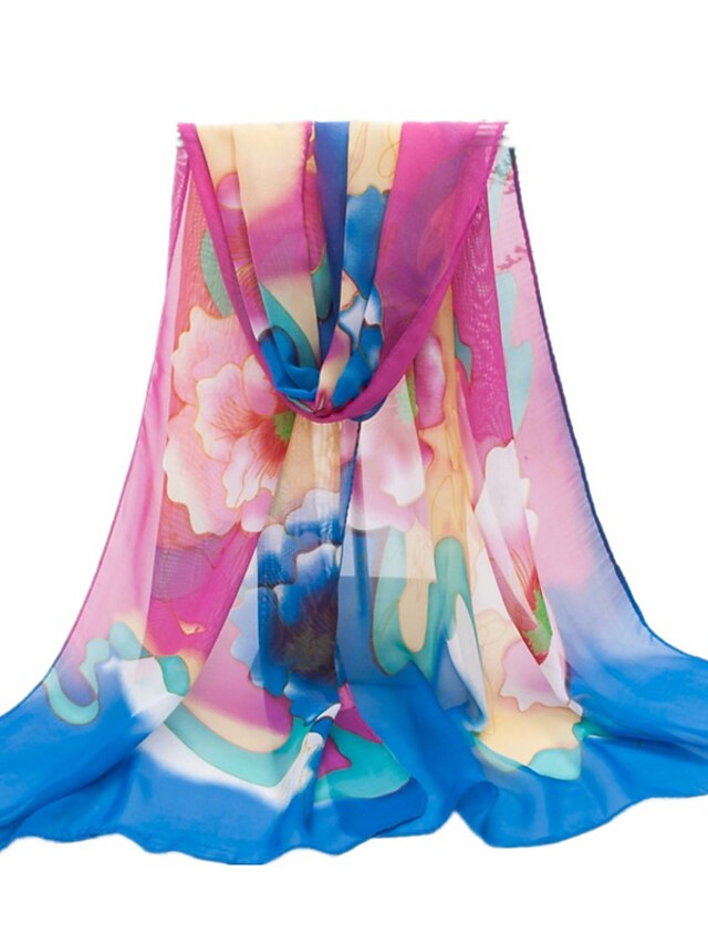  Women's Party / Holiday Chiffon Rectangle Scarf Print