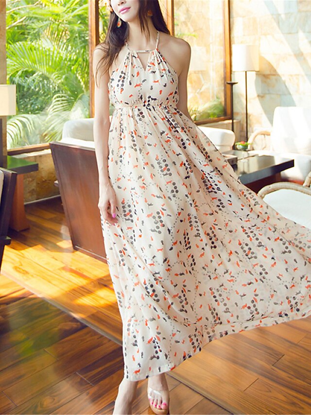 polyester swing dress