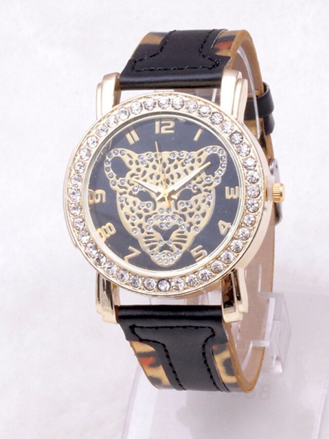  Damen Modeuhr Quartz Armbanduhren für den Alltag Leder Band Schwarz Weiß Rosa Mehrfarbig