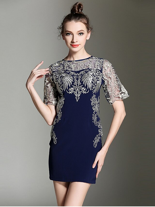  Women's Lace Daily Vintage Bodycon Dress