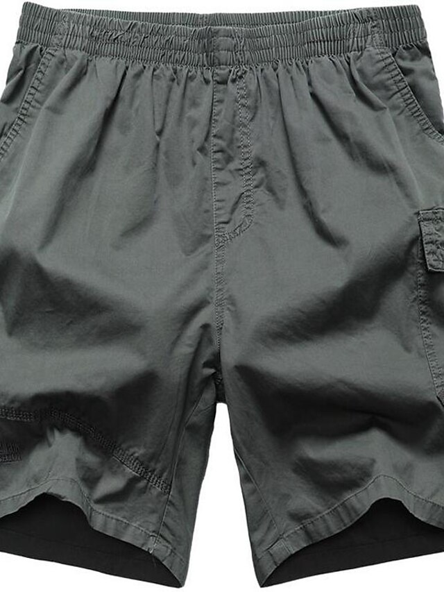  Homme Coton Large / Short Pantalon Couleur Pleine