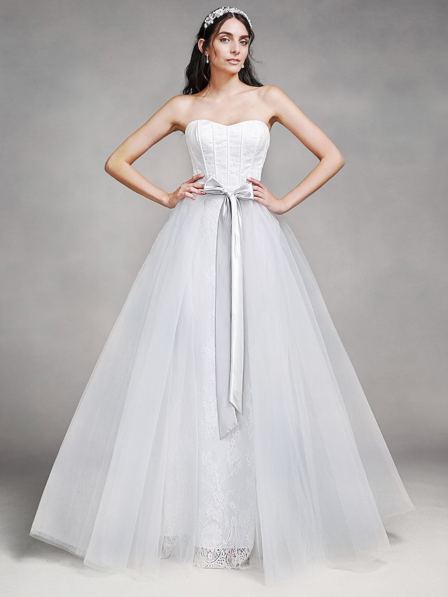  Φορεματα για γαμο Γραμμή Α Καρδιά Αμάνικο Μακρύ Δαντέλα Νυφικά φορέματα Με Δαντέλα 2023