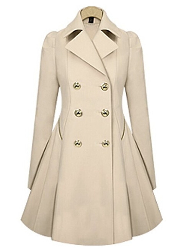  Dames Jassen Trenchcoat Effen / Lente / Herfst