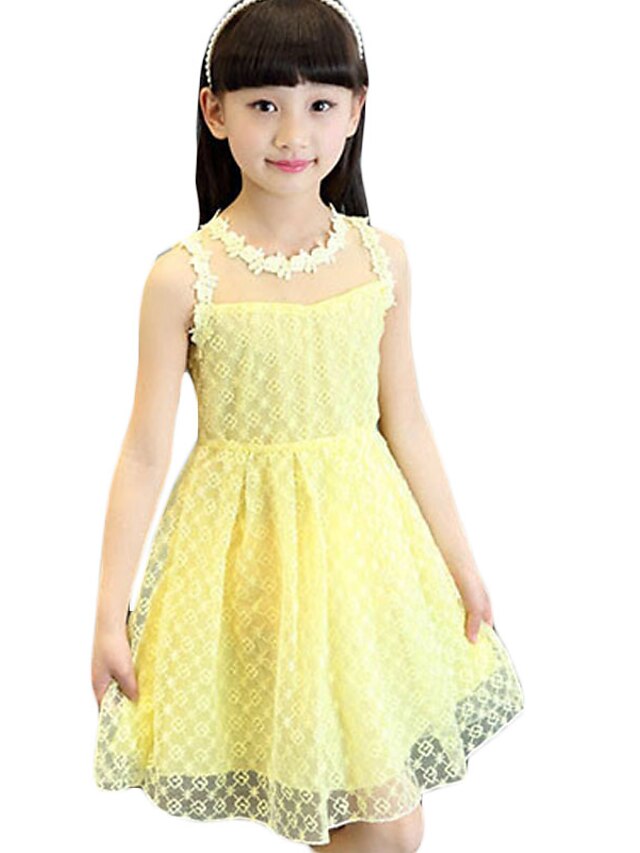  Girls' Lace Casual / Daily Floral Sleeveless Dress