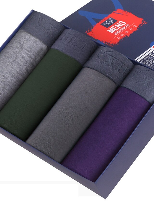  FEIXIU® Men‘s Cotton Underwear Health 4 Colour(4 Pcs/Box)