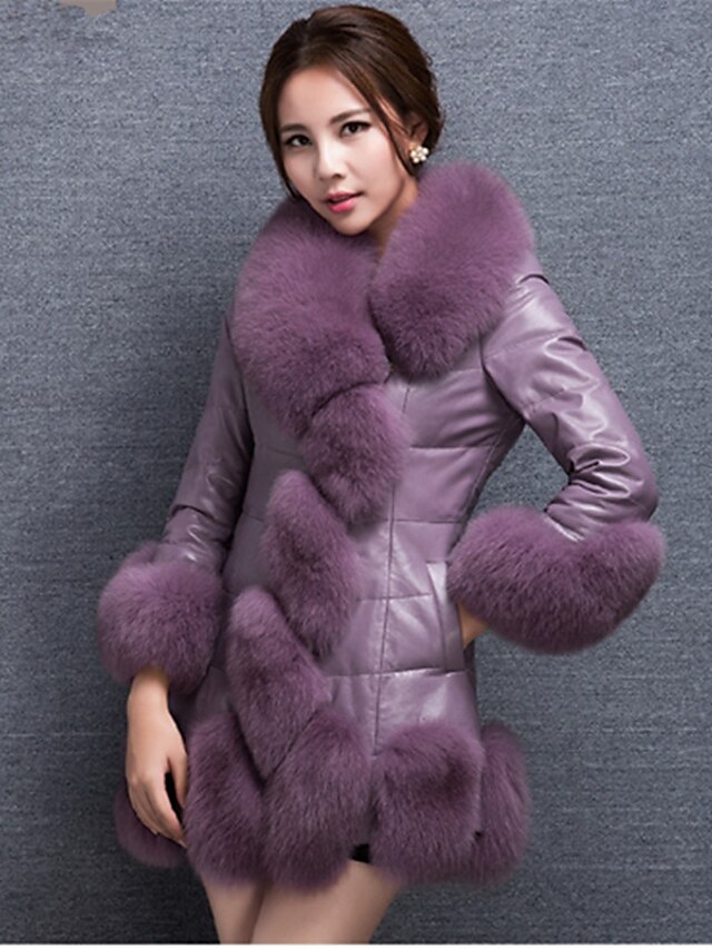  Women's Going out / Party/Cocktail Sexy / Casual Fur Coat