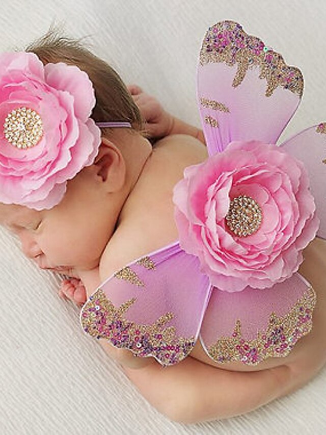  Newborn Princess Vintage Photography Prop Birthday Headband and Skirt Sets(0-5Month)