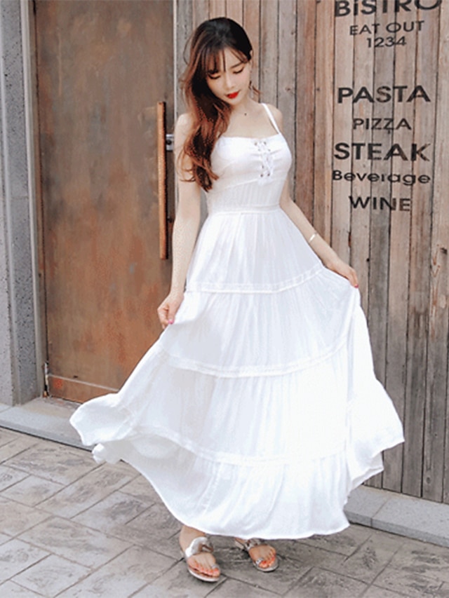 polyester swing dress