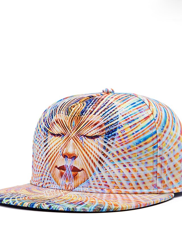  Fashion Women Men Hip Hop Dance Caps Buddha Printed Adjustable Patchwork 3D Baseball Cap