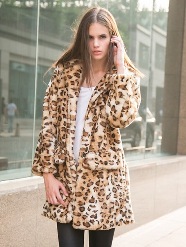  Ms fashion for autumn/winter warm imitation fur coat coat