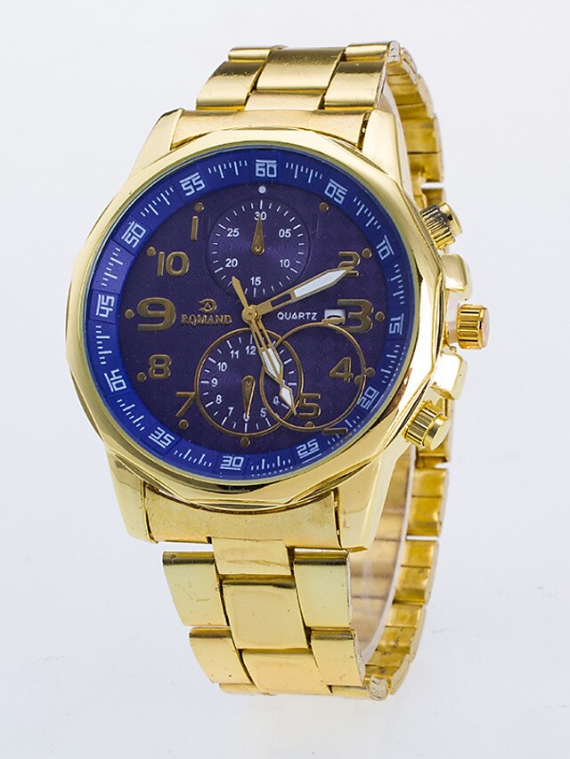  Men's Wrist Watch Aviation Watch Quartz Rose Gold Plated Gold Casual Watch / Analog Casual Dress Watch Aristo - Blue Black