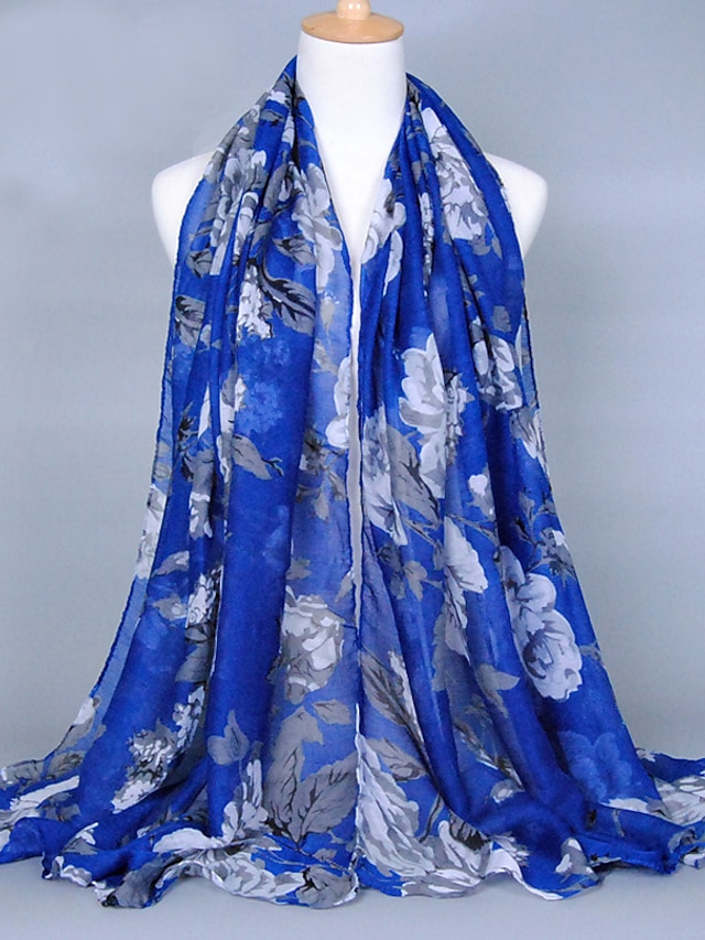  Women's Party / Work / Holiday Rectangle Scarf - Floral Print
