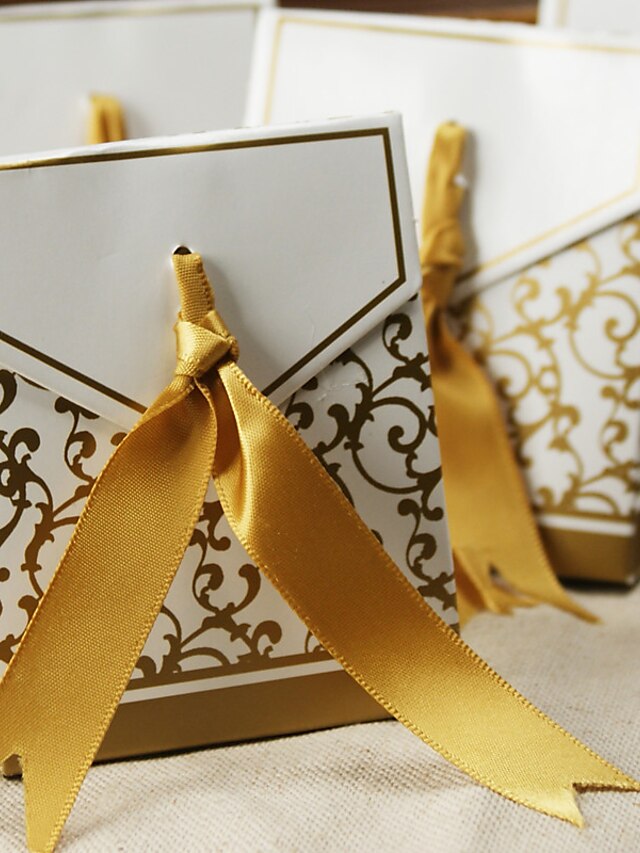  12 stk / sett favørholder - kreativt kortpapir favør bokser ikke-personlig bedre gaver bryllupsfesten dekorasjoner