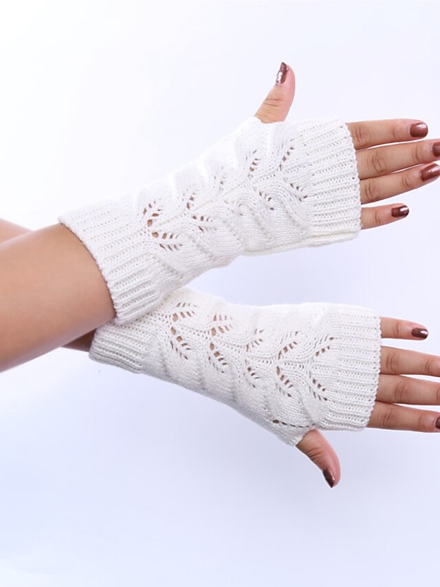  Women's Party / Work Wrist Length Half Finger Gloves - Solid Colored