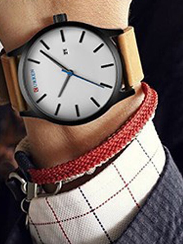  Homens Relógio de Pulso Relógio Elegante Relógio de Moda Relógio Esportivo Quartzo Quartzo Japonês Calendário Couro Banda Luxo Vintage
