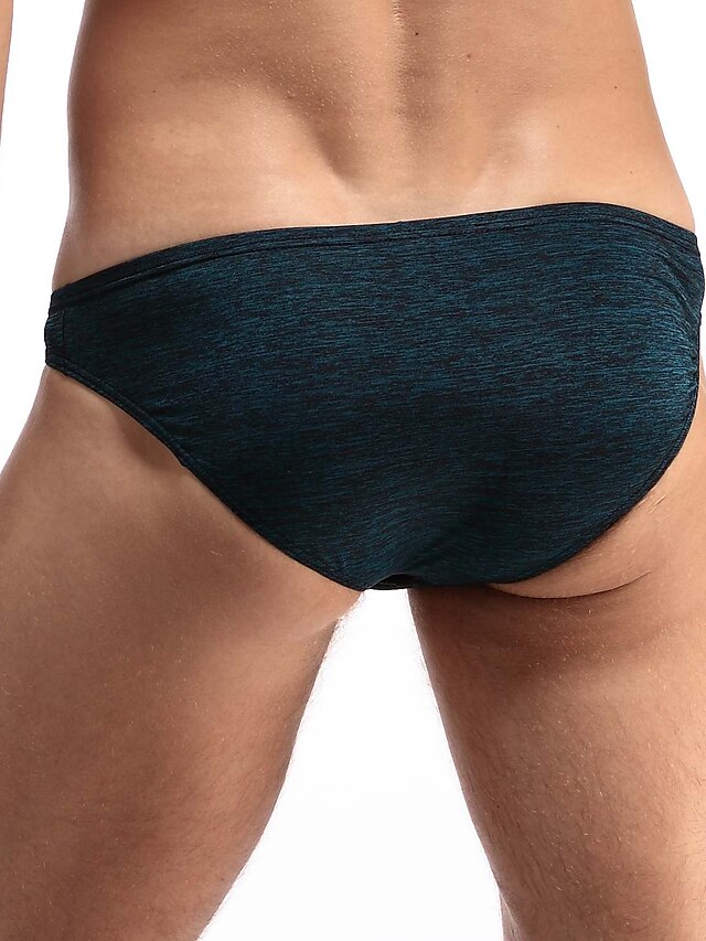  Homens Normal Sexy Cuecas - Básico, Sólido 1 Peça Cintura Baixa Preto Azul Claro Roxo M L XL