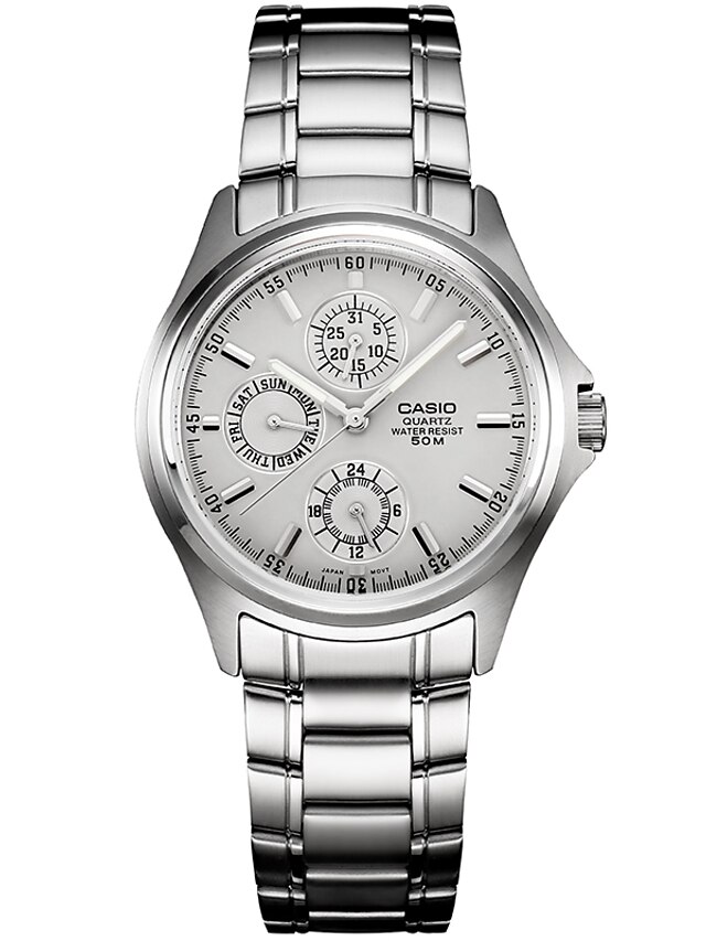  Homens Relógio Elegante Relógio de Moda Quartzo / Aço Inoxidável Banda Casual Prata