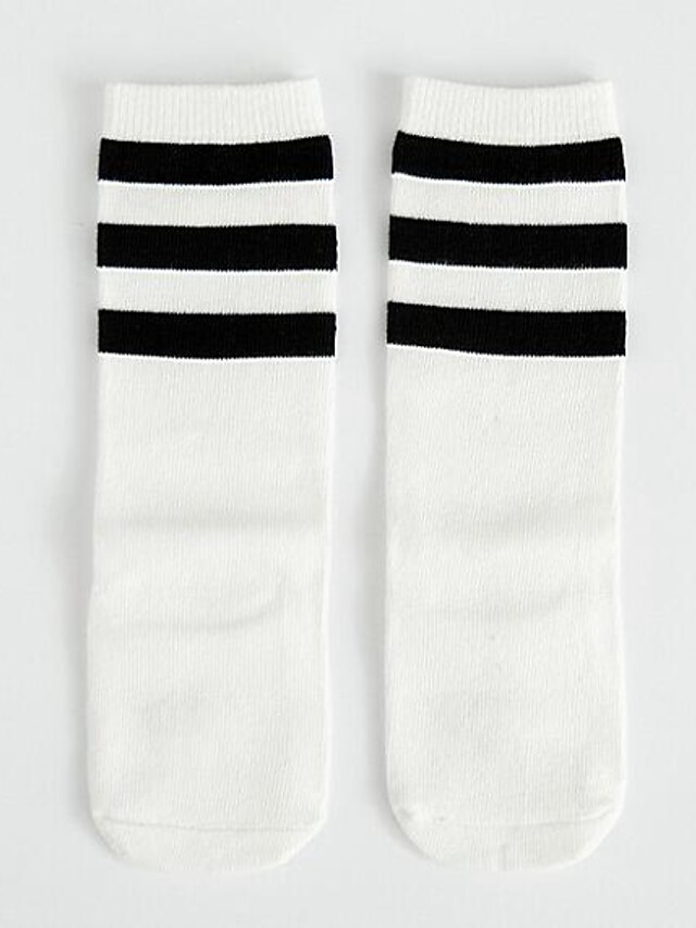  Girls' Stripes Casual / Daily Striped Underwear & Socks White