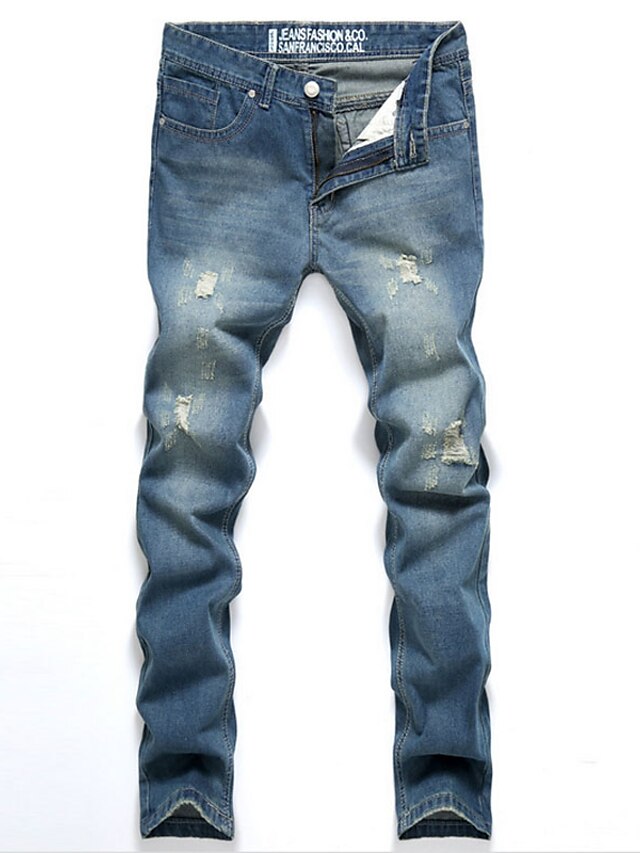  Men's Daily Jeans Pants - Solid Colored Cotton Blue 29 / 30 / 31