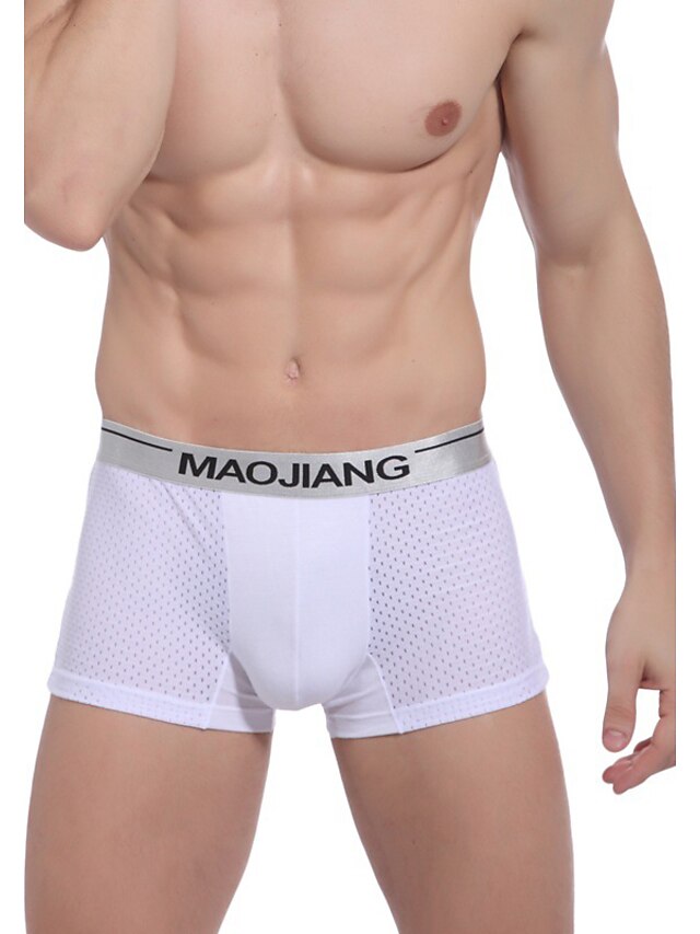  Men's Patchwork Boxers Underwear,Nylon