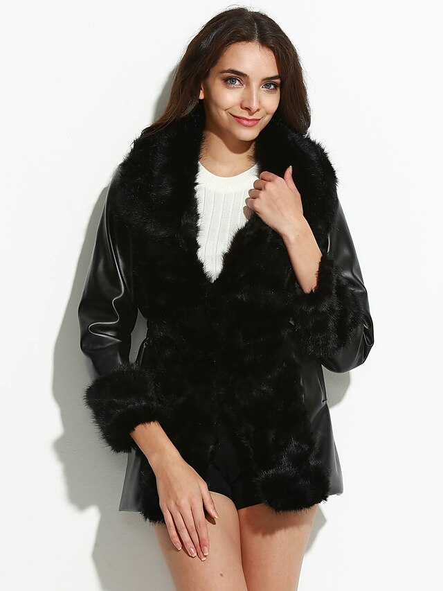  Winter Fur Coat Black XS / S / M